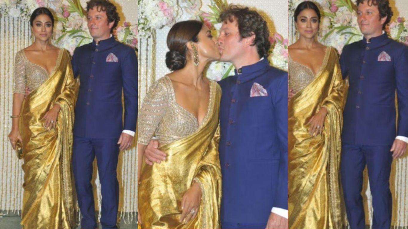 Shriya Saran went out of control in front of the camera, lip-locked pictures with her husband trended