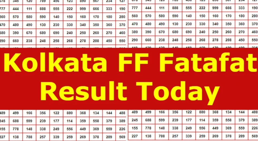 Kolkata Fatafat FF Lottery Result Today: January 1 Kolkata Fatafat FF