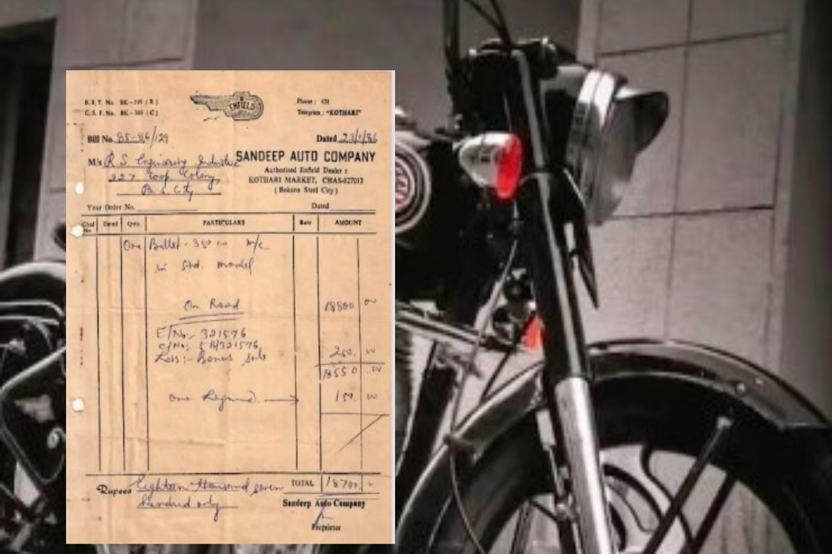 The price of a 1980s Royal Enfield 350 bike will blow your mind, the bill is going viral on social media.