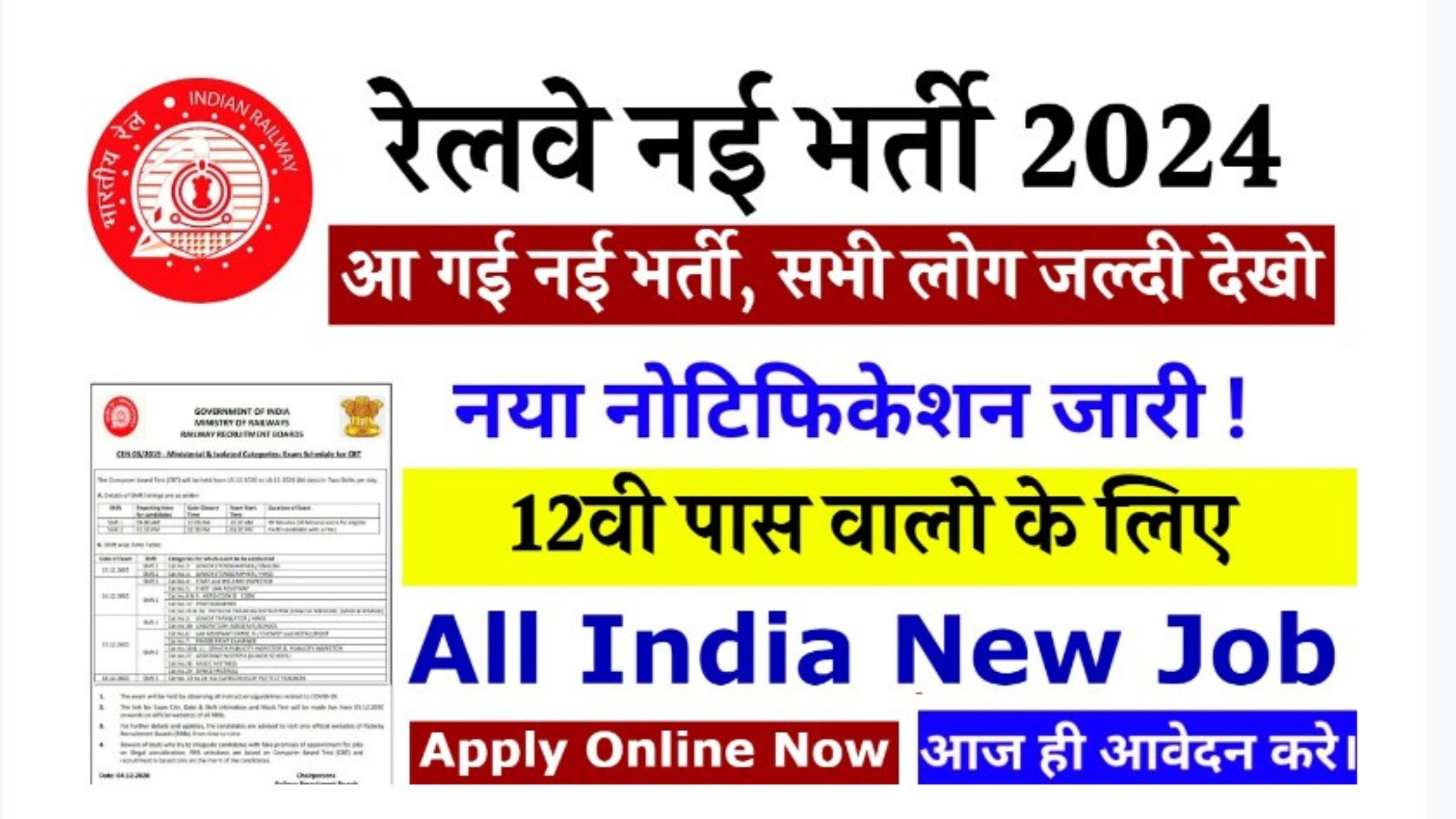 Railway Bharti 2024: Good news for the youth, bumper recruitment in Railways, apply immediately