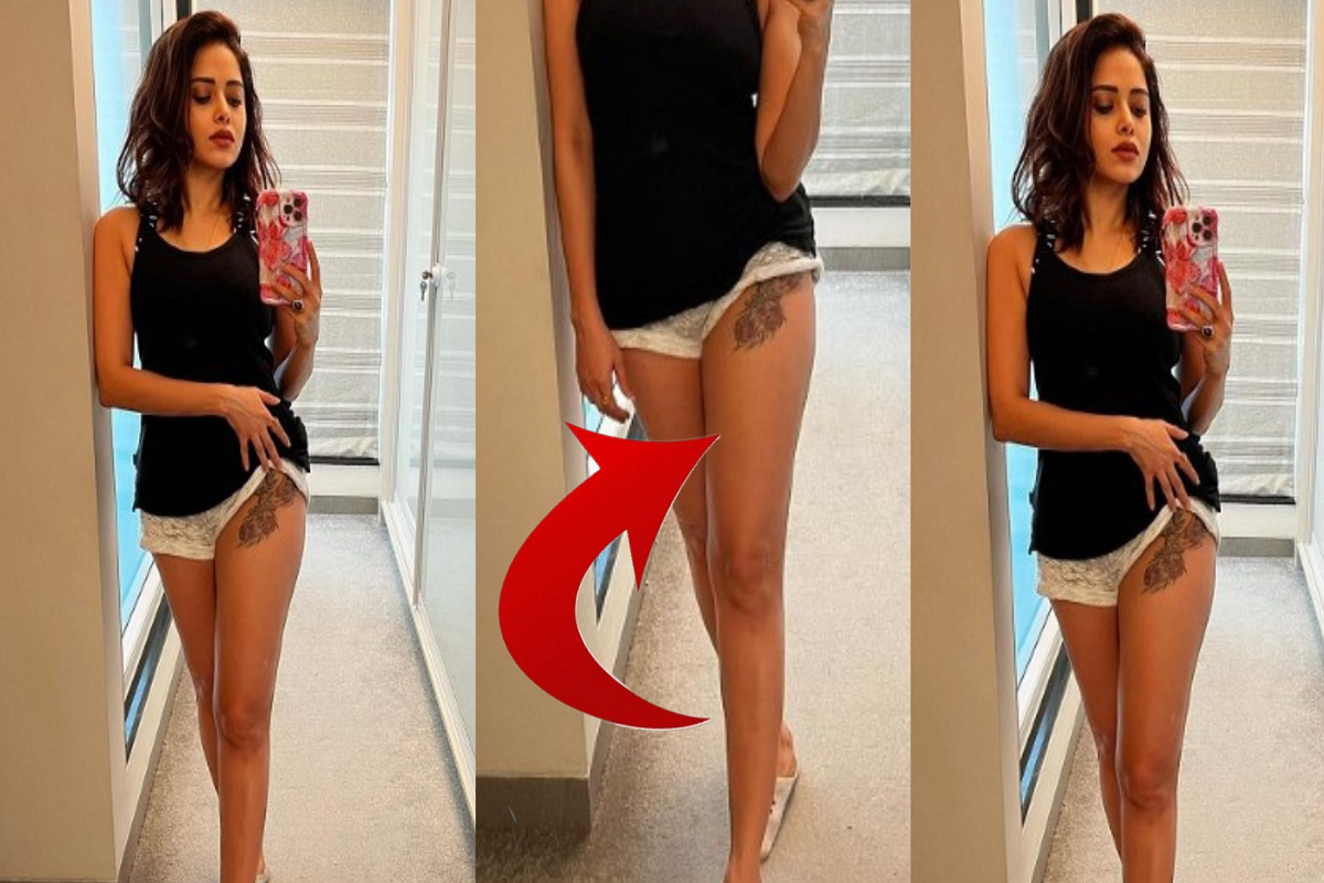 Nushrat Bharucha Photos: Nushrat Bharucha pulls up her shorts to show her private tattoo, fans go crazy