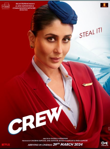 Crew Poster out: Kareena Kapoor-Kriti and Tabu will shine together in 'Crew', poster released